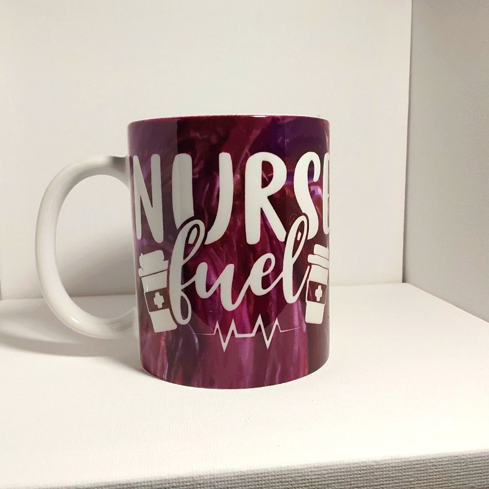 Hand Made Nurse Fuel Funny Coffee Mug - Dishwasher Safe-12 oz